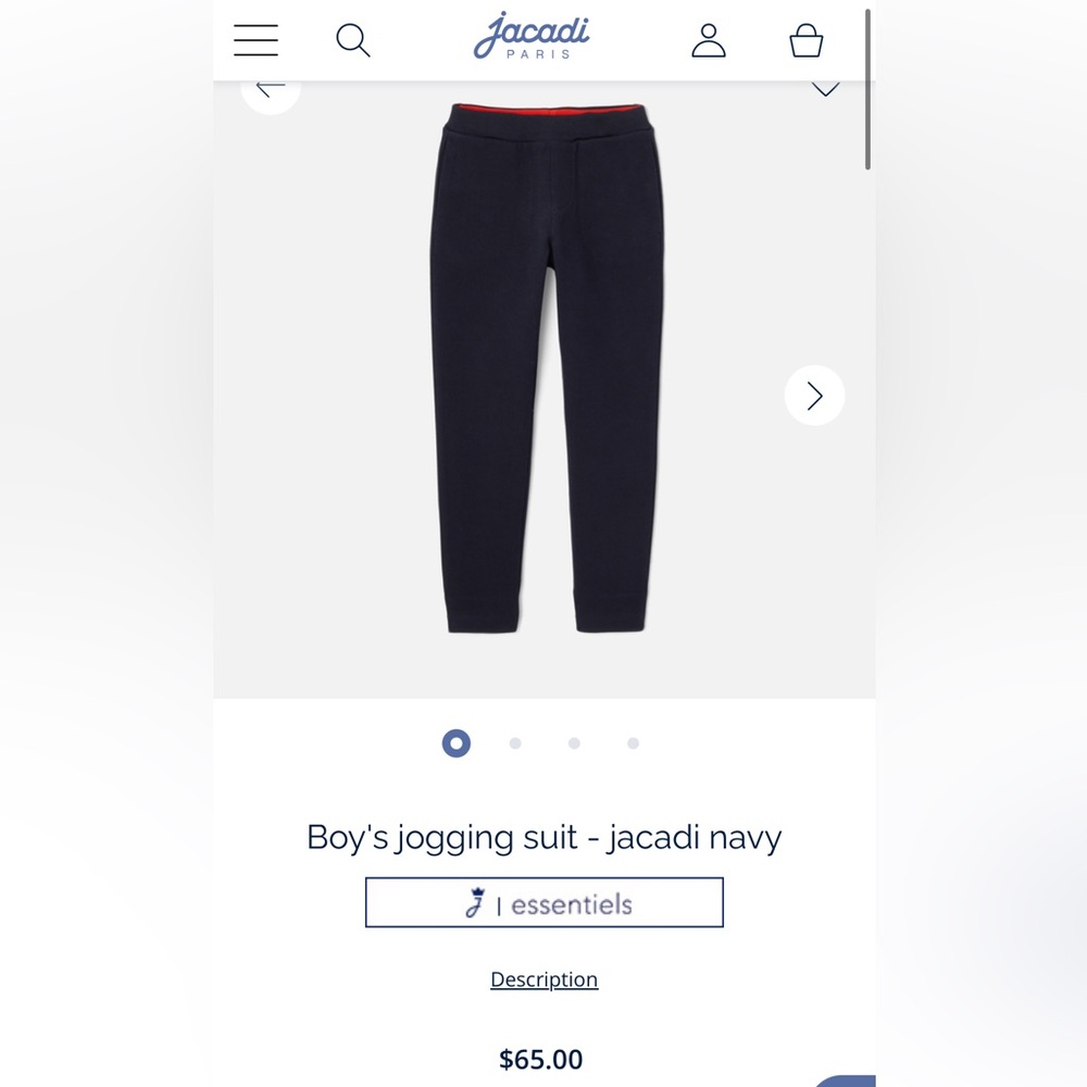 Jacadi Dark Blue Boys' Joggers